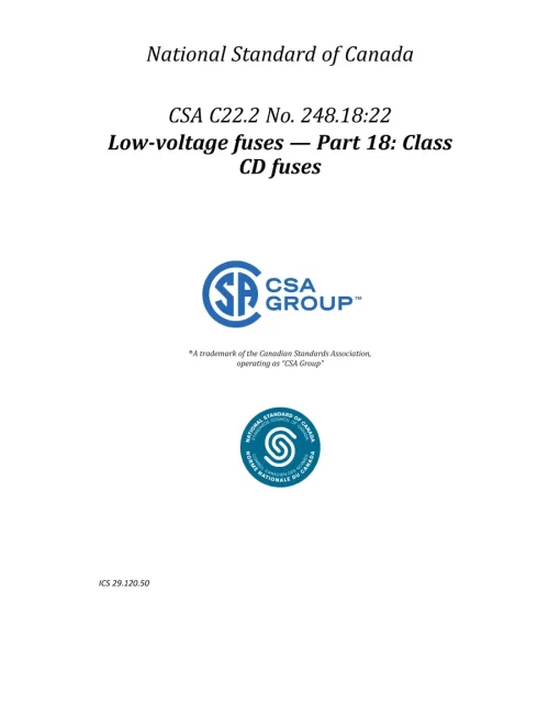 CSA C22.2 NO. 248.18:22 pdf