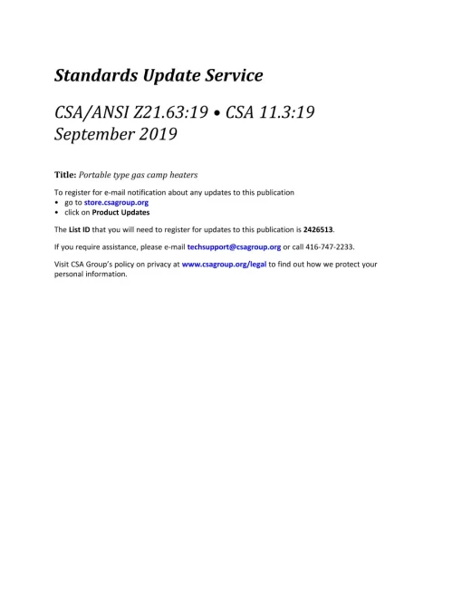 CSA 11.3:19/ANSI Z21.63:19 pdf