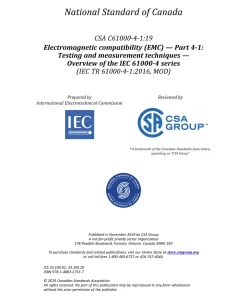 CSA C61000-4-1:19 pdf