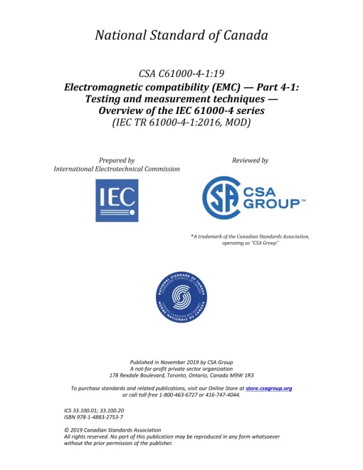 CSA C61000-4-1:19 pdf