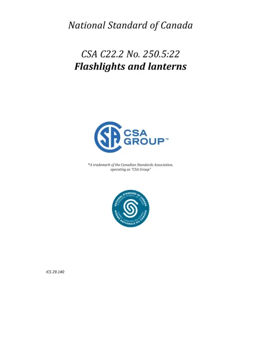 CSA C22.2 NO. 250.5:22 pdf