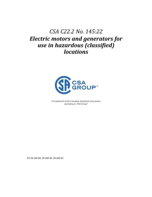 CSA C22.2 No. 145:22 pdf