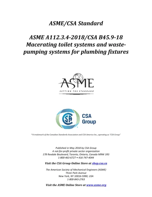 CSA B45.9-18/ASME A112.3.4-2018 (R2022) pdf