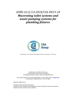 CSA B45.9-18/ASME A112.3.4-2018 (R2022) pdf