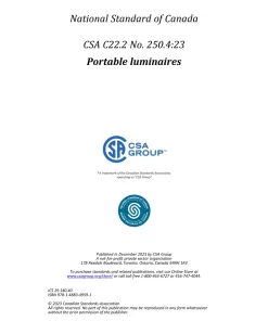 CSA C22.2 NO. 250.4:23 pdf