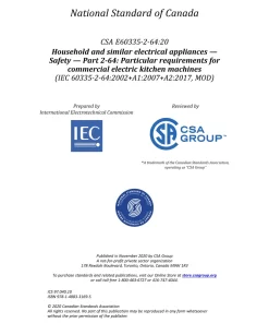 CSA E60335-2-64:20 pdf