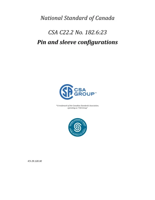 CSA C22.2 NO. 182.6:23 pdf