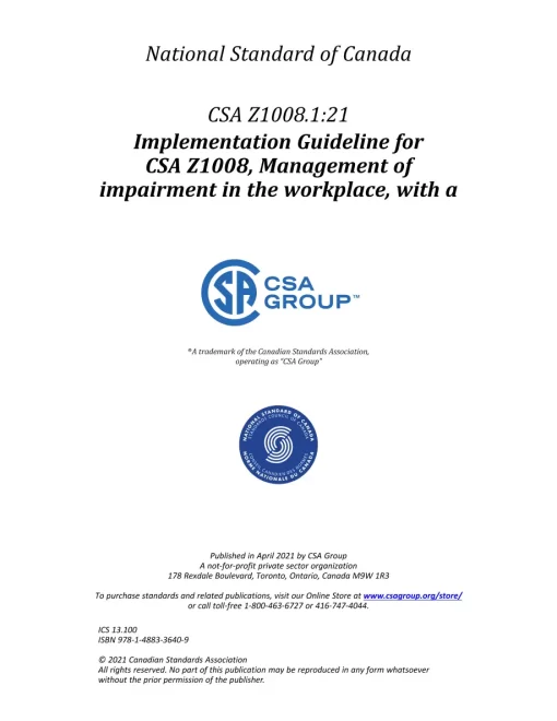 CSA Z1008.1:21 pdf