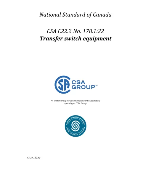 CSA C22.2 NO. 178.1:22 pdf