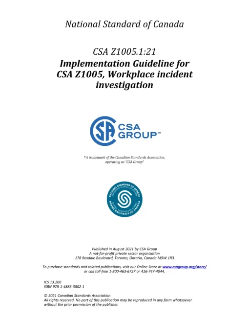 CSA Z1005.1:21 pdf