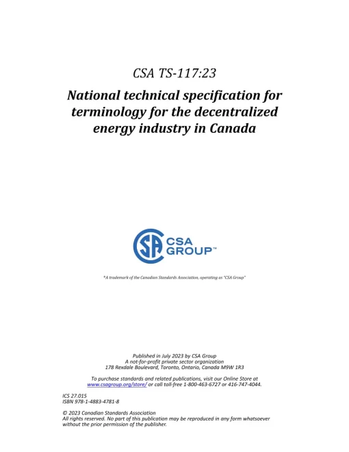 CSA TS-117:23 pdf