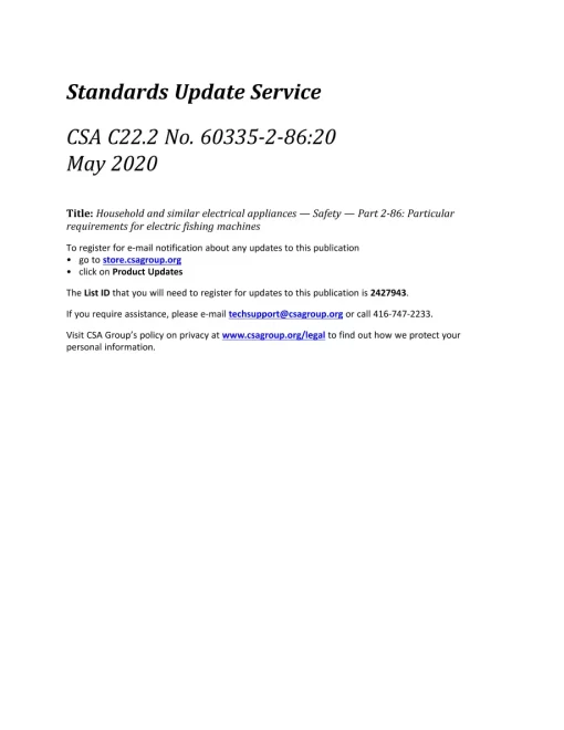 CSA C22.2 NO. 60335-2-86:20 pdf