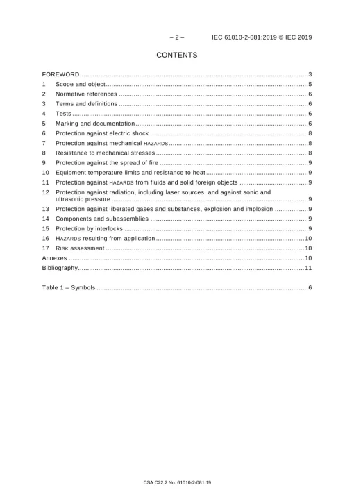 CSA C22.2 NO. 61010-2-081:19 pdf