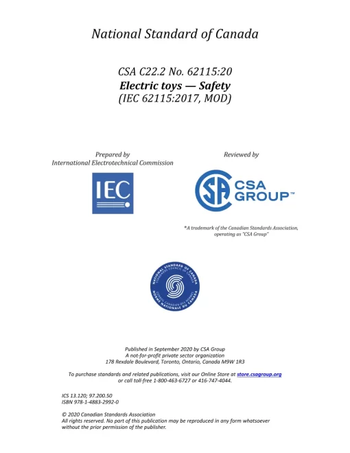 CSA C22.2 NO. 62115:20 pdf