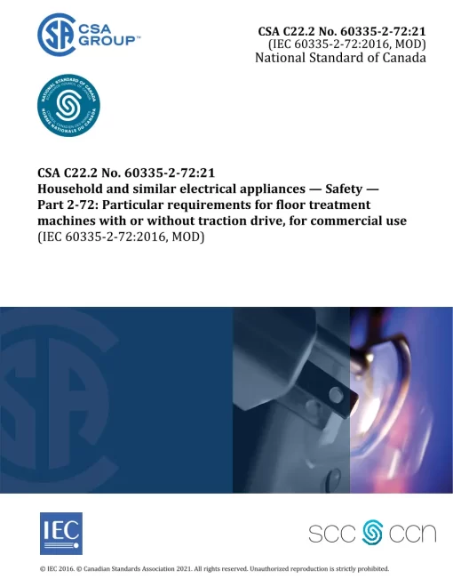 CSA C22.2 NO. 60335-2-72:21 pdf