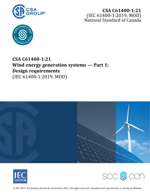 CSA C61400-1:21 pdf