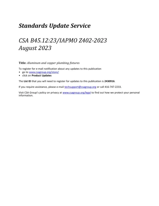 CSA B45.12:23/IAPMO Z402-2023 pdf
