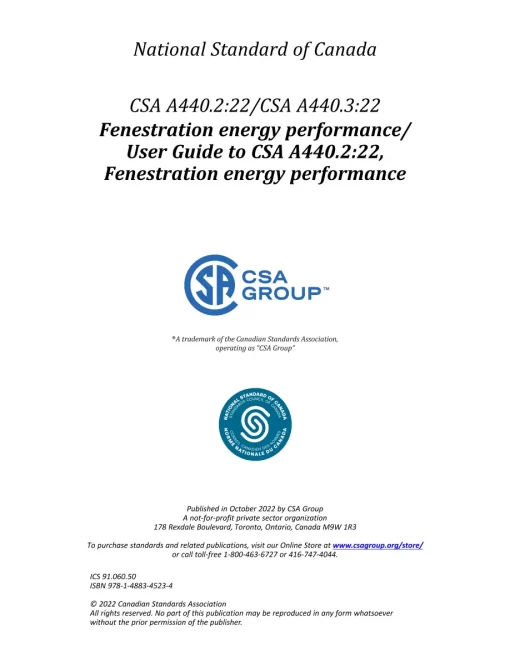 CSA A440.2:22/A440.3:22 pdf