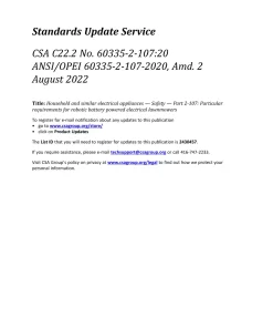 CSA C22.2 NO. 60335-2-107:20 +A2:22 (CONSOLIDATED) pdf