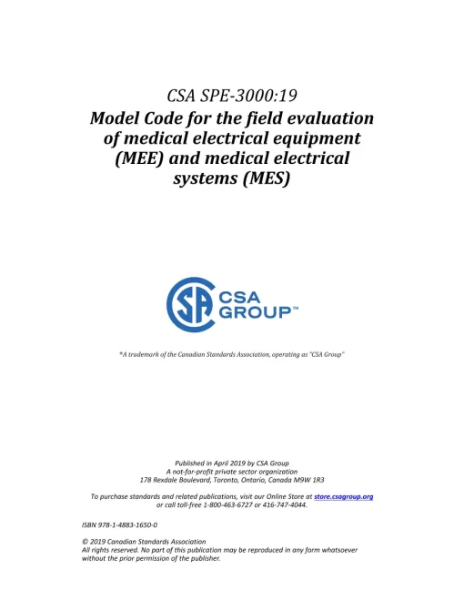 CSA SPE-3000:19 pdf