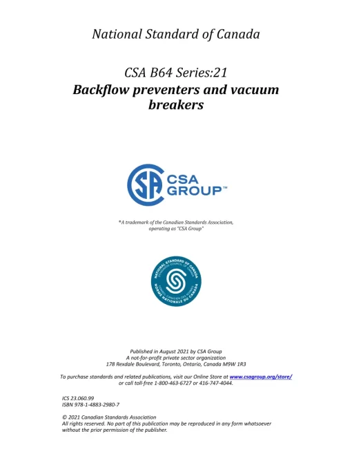 CSA B64 SERIES:21 pdf