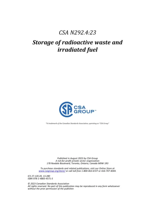 CSA N292.4:23 pdf