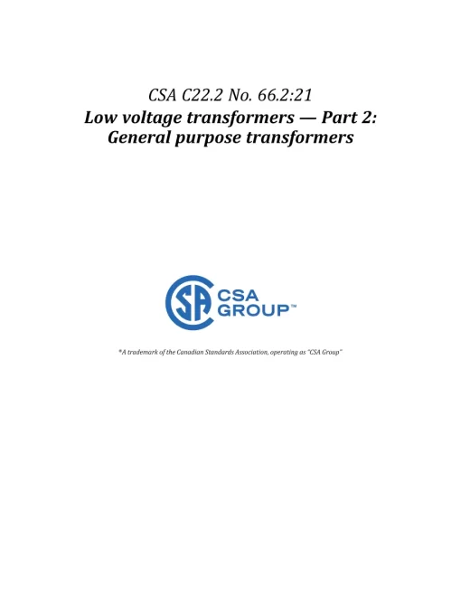 CSA C22.2 NO. 66.2:21 pdf