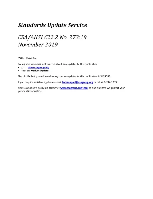 CSA ANSI C22.2 NO. 273:19 pdf