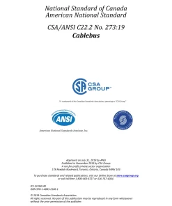 CSA ANSI C22.2 NO. 273:19 pdf