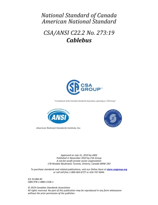 CSA ANSI C22.2 NO. 273:19 pdf