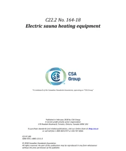 CSA C22.2 NO. 164-18 (R2022) pdf