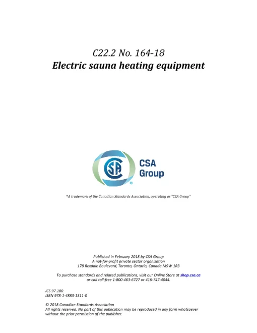 CSA C22.2 NO. 164-18 (R2022) pdf