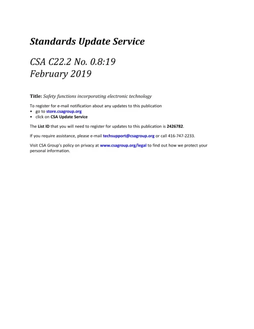 CSA C22.2 NO. 0.8:19 (R2024) pdf