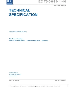 BS PD IEC TS 60695-11-40:2021 pdf