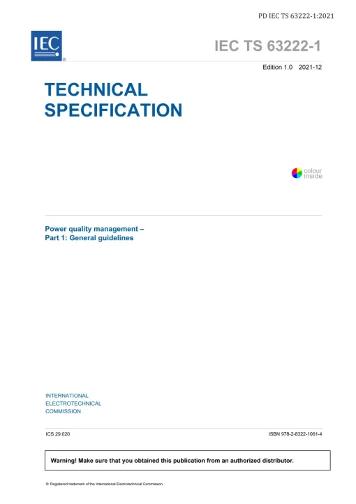 BS PD IEC TS 63222-1:2021 pdf