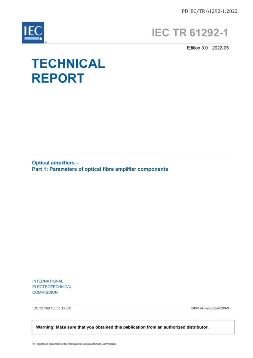 BS PD IEC/TR 61292-1:2022 pdf