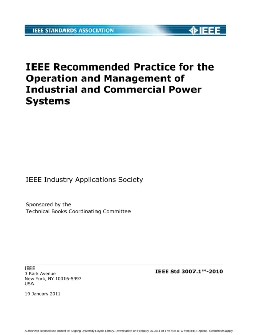 IEEE 3007.1-2010 pdf