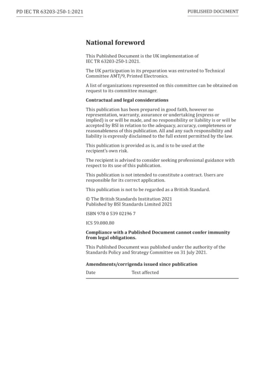 BS PD IEC TR 63203-250-1:2021 pdf