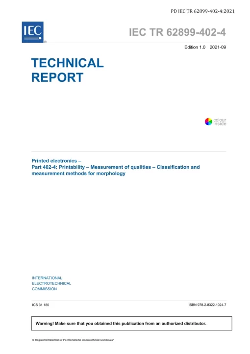 BS PD IEC TR 62899-402-4:2021 pdf