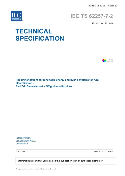 BS PD IEC TS 62257-7-2:2022 pdf