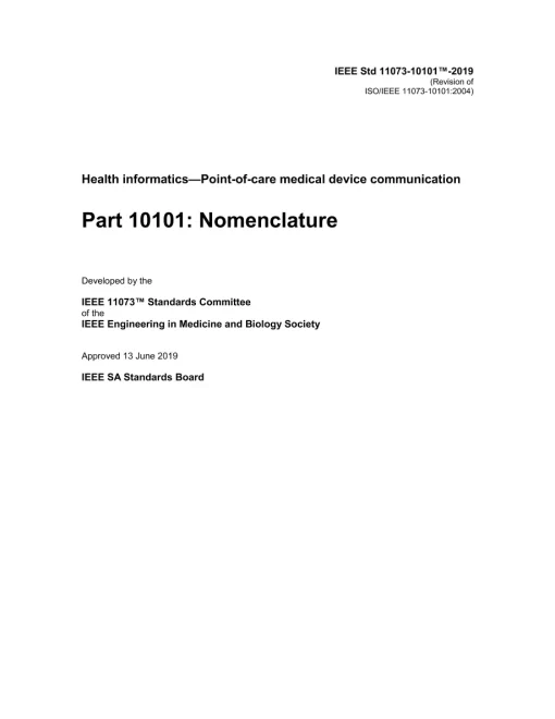 IEEE 11073-10101-2019 pdf