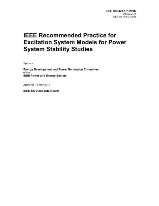 IEEE 421.5-2016 pdf