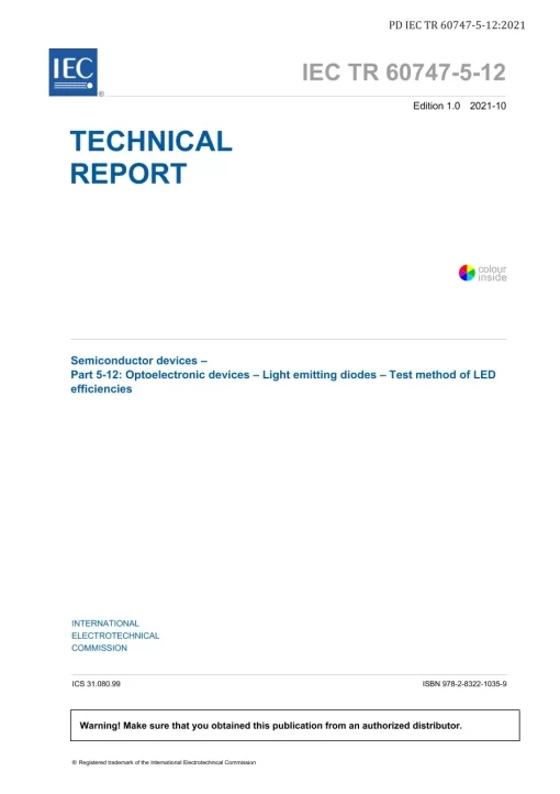 BS PD IEC TR 60747-5-12:2021 pdf