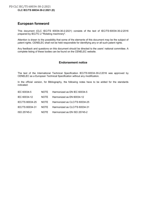 BS PD CLC IEC/TS 60034-30-2:2021 pdf