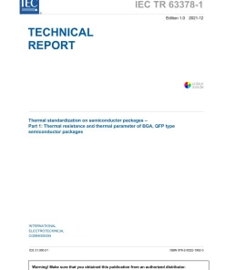 BS PD IEC TR 63378-1:2021 pdf