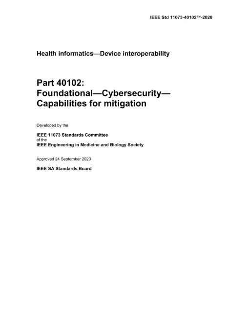 IEEE 11073-40102-2020 pdf