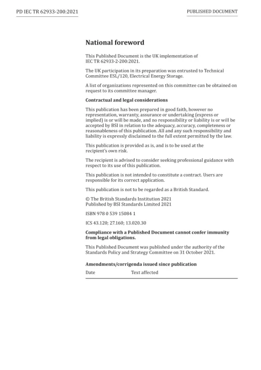 BS PD IEC TR 62933-200:2021 pdf