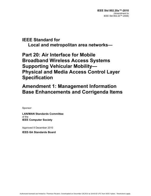 IEEE 802.20a-2010 pdf