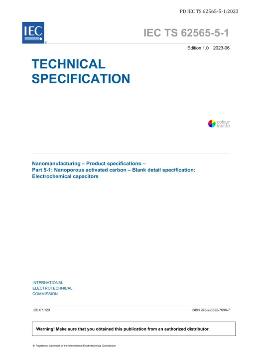 BS PD IEC TS 62565-5-1:2023 pdf