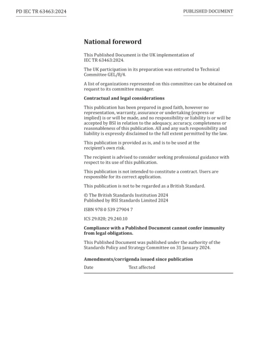 BS PD IEC TR 63463:2024 pdf